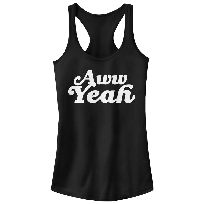 Junior's CHIN UP Aw Yeah Racerback Tank Top