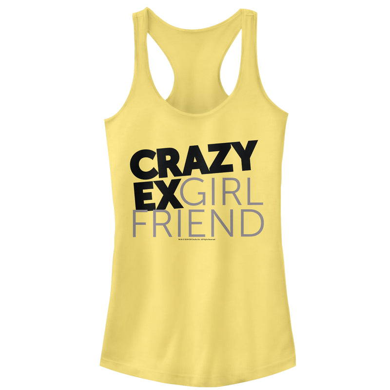 Junior's Crazy Ex-Girlfriend Text Logo Racerback Tank Top