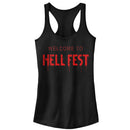 Junior's Hell Fest Welcome Drip Logo Racerback Tank Top