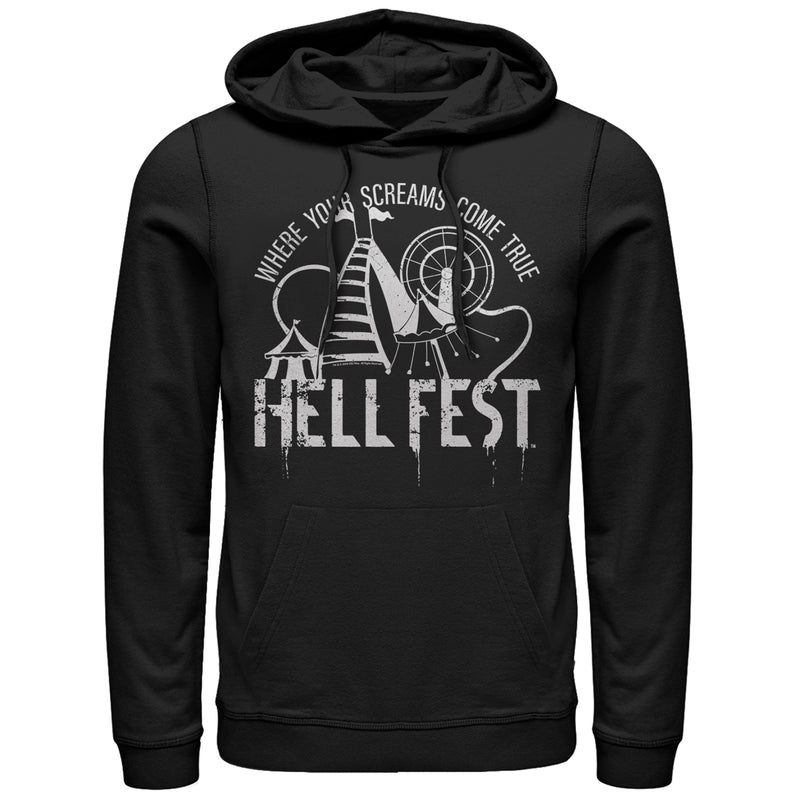 Men's Hell Fest Screams Come True Pull Over Hoodie