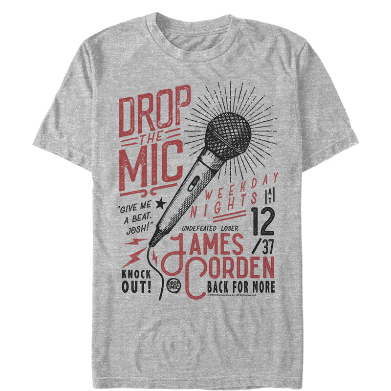 Men's The Late Late Show with James Corden Drop the Mic Poster T-Shirt