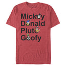 Men's Mickey & Friends Mickey Mouse Best Friend Names T-Shirt