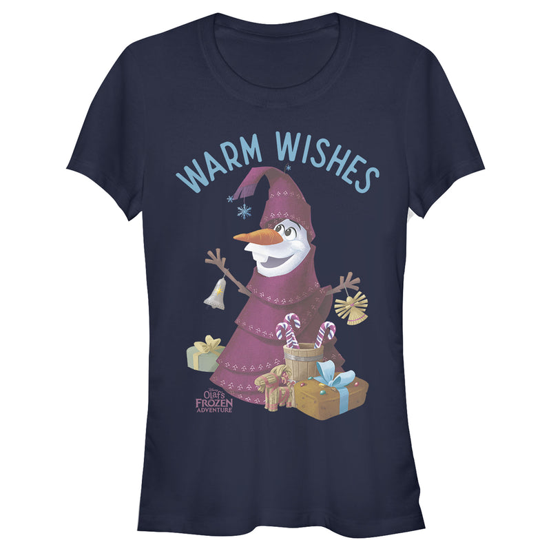 Junior's Frozen Christmas Olaf Wishes T-Shirt