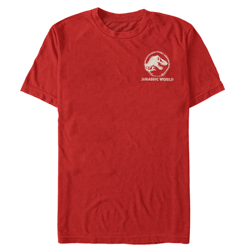 Men's Jurassic World Glitch Logo Badge T-Shirt