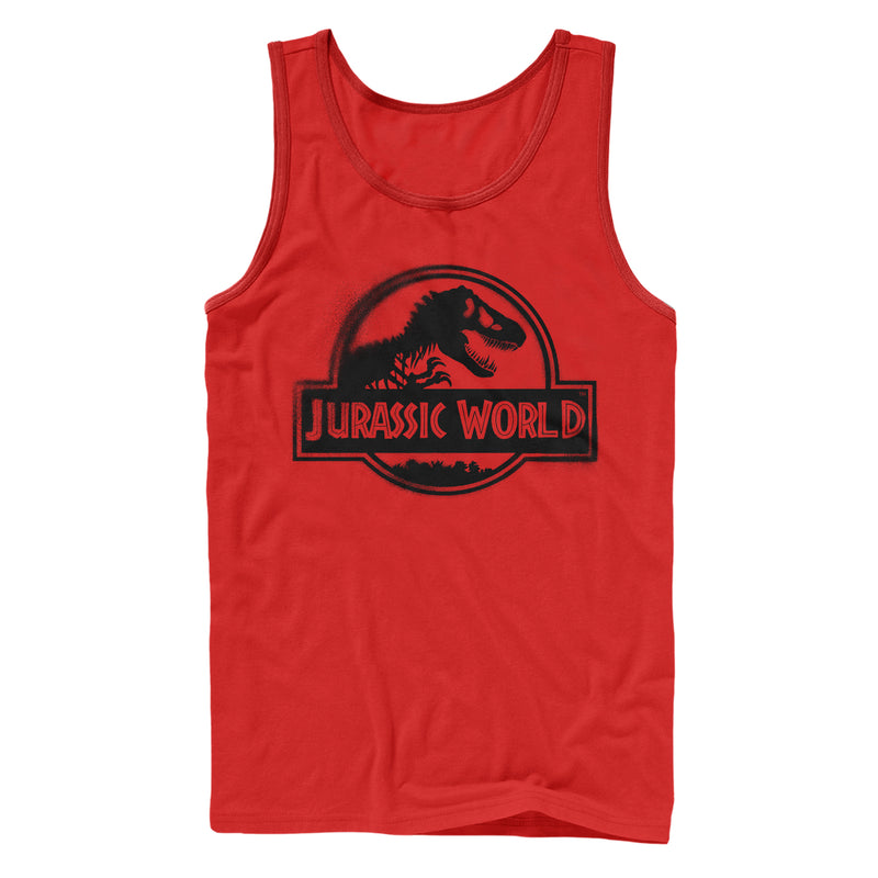 Men's Jurassic World: Fallen Kingdom Spray Paint Print Logo Tank Top