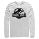 Men's Jurassic World Spray Paint Print Logo Long Sleeve Shirt