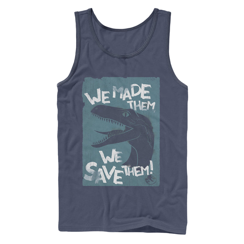 Men's Jurassic World: Fallen Kingdom We Save Them Tank Top