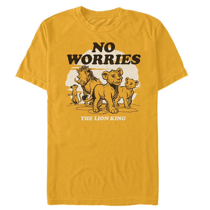 Men's Lion King No Worries Cartoon T-Shirt