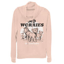 Junior's Lion King No Worries Cartoon Cowl Neck Sweatshirt