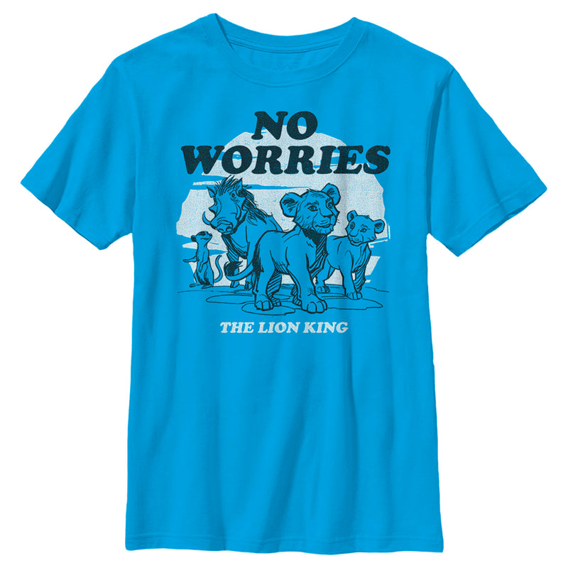 Boy's Lion King No Worries Cartoon T-Shirt