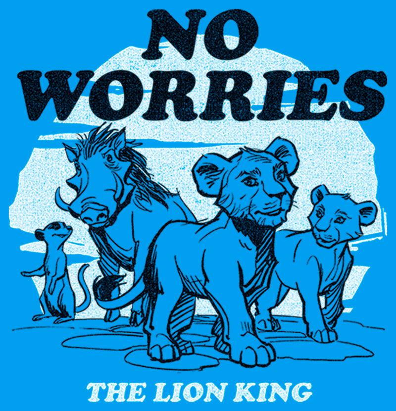 Boy's Lion King No Worries Cartoon T-Shirt