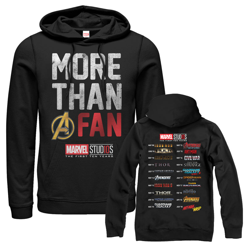 Men's Marvel 10th Anniversary More Than a Fan Pull Over Hoodie