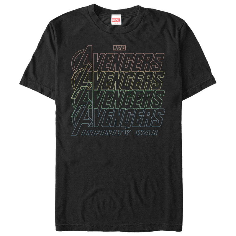 Men's Marvel Avengers: Avengers: Infinity War Rainbow Logo T-Shirt
