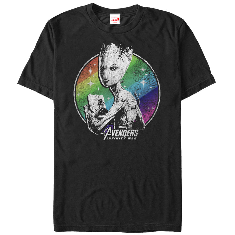 Men's Marvel Avengers: Infinity War Groot Rainbow T-Shirt