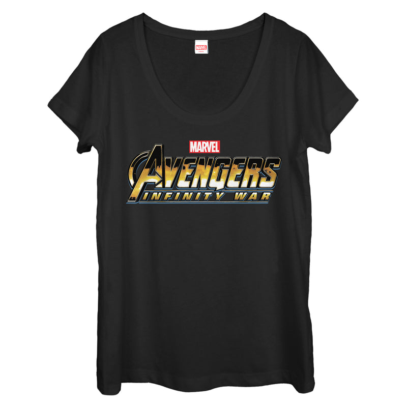 Women's Marvel Avengers: Infinity War Classic Logo Scoop Neck