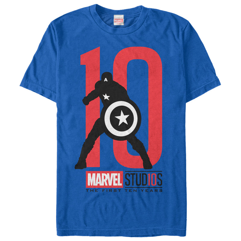 Men's Marvel 10 Anniversary Captain America T-Shirt