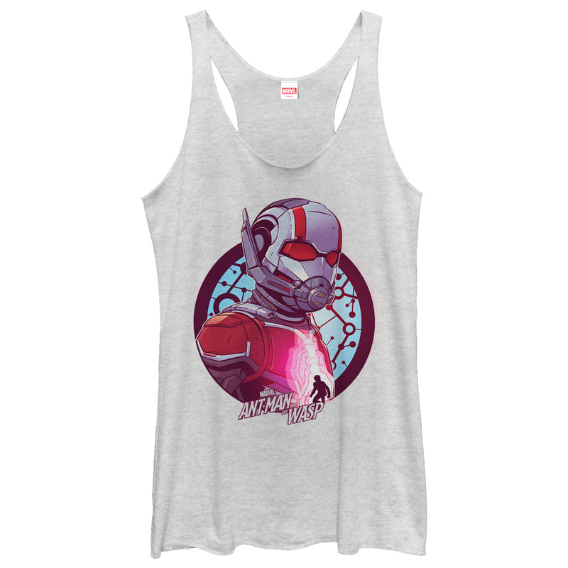Women's Marvel Ant-Man and the Wasp Mask Circle Racerback Tank Top