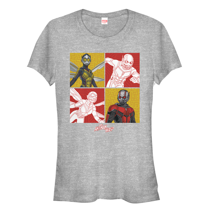 Junior's Marvel Ant-Man and the Wasp Character Panels T-Shirt