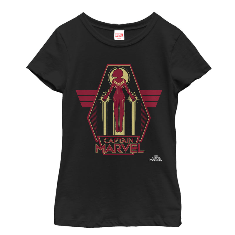 Girl's Marvel Captain Marvel Retro Take Flight T-Shirt