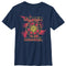 Boy's Marvel Captain Marvel Star Symbol Swirl T-Shirt