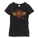 Girl's Marvel Captain Marvel Retro Star Emblem T-Shirt