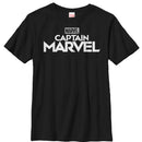 Boy's Marvel Captain Marvel Bold Logo T-Shirt