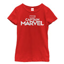 Girl's Marvel Captain Marvel Bold Logo T-Shirt