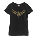 Girl's Marvel Captain Marvel Vintage Star Costume T-Shirt