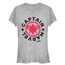 Junior's Marvel Captain Marvel Star Symbol Circle T-Shirt