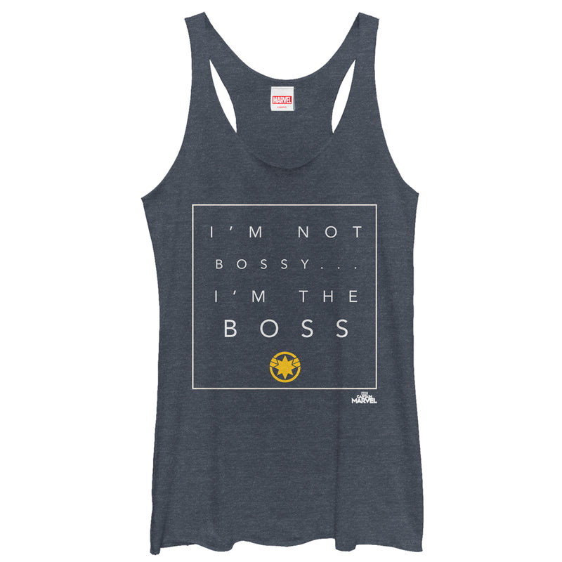 Women's Marvel Captain Marvel I'm the Boss Racerback Tank Top