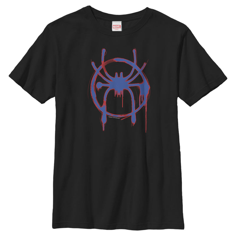 Boy's Marvel Spider-Man: Into the Spider-Verse  Spray Paint Logo T-Shirt