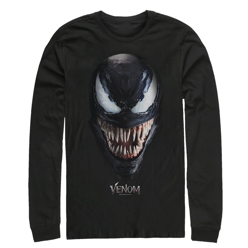 Men's Marvel Venom Film All Smiles Long Sleeve Shirt