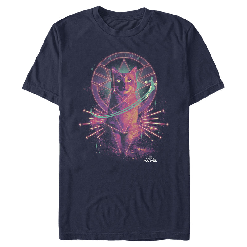 Men's Marvel Captain Marvel Galactic Goose Cat T-Shirt