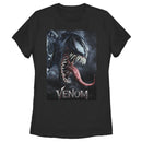 Women's Marvel Venom Film Tongue Portrait T-Shirt