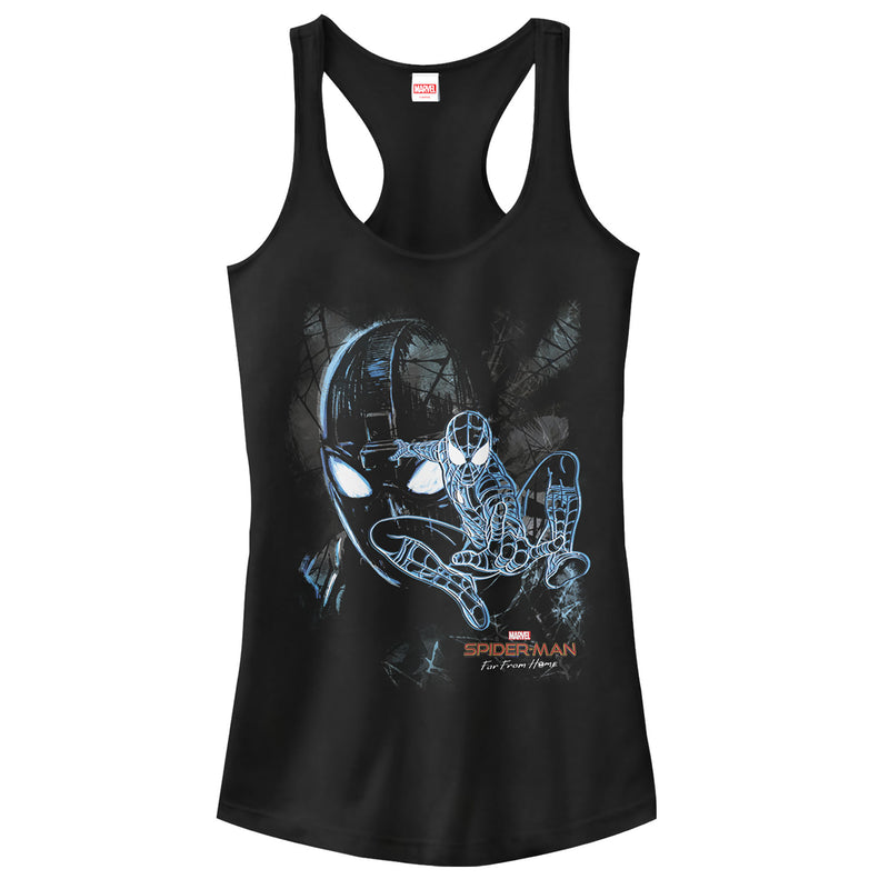 Junior's Marvel Spider-Man: Far From Home Shadow Racerback Tank Top