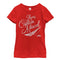 Girl's Marvel Captain Marvel Pager Cursive Text T-Shirt