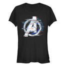 Junior's Marvel Avengers: Endgame Logo Glitch T-Shirt