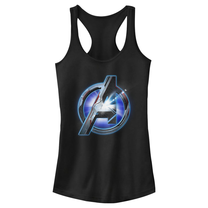 Junior's Marvel Avengers: Endgame High Tech Logo Racerback Tank Top