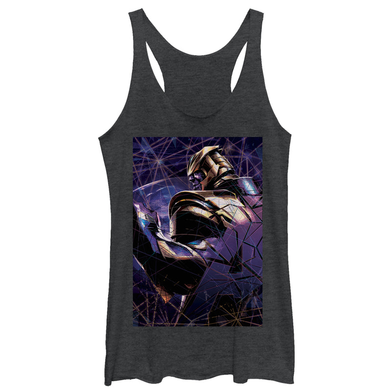 Women's Marvel Avengers: Endgame Thanos Shattered Glass Racerback Tank Top