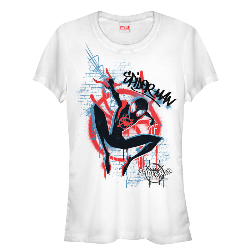 Junior's Marvel Spider-Man: Into the Spider-Verse Graffiti T-Shirt