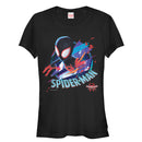 Junior's Marvel Spider-Man: Into the Spider-Verse Cracked T-Shirt