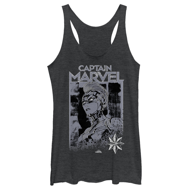 Women's Marvel Captain Marvel Vintage Hero Racerback Tank Top