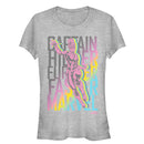 Junior's Marvel Captain Marvel Rainbow Mantra T-Shirt