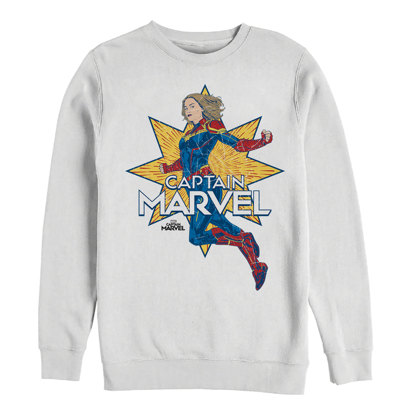 Men's Marvel Captain Marvel Vintage Star Sweatshirt