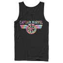Men's Marvel Captain Marvel Logo Banner Tie Dye Colors Tank Top
