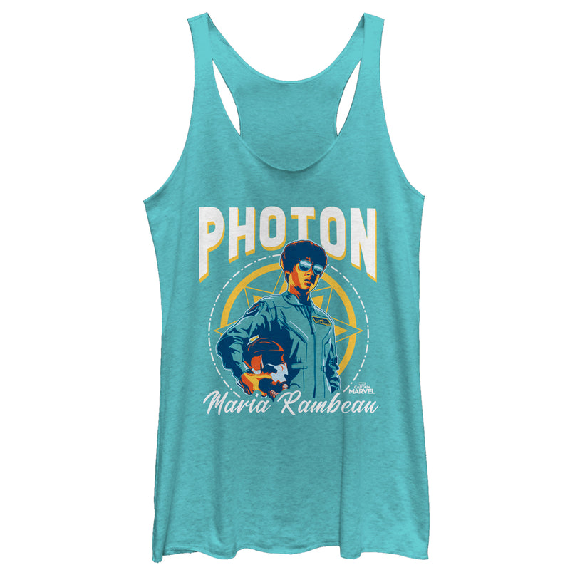 Women's Marvel Captain Marvel Photon Quote Racerback Tank Top