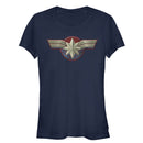 Junior's Marvel Captain Marvel Simple Star Symbol T-Shirt