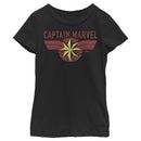 Girl's Marvel Captain Marvel Large Emblem T-Shirt
