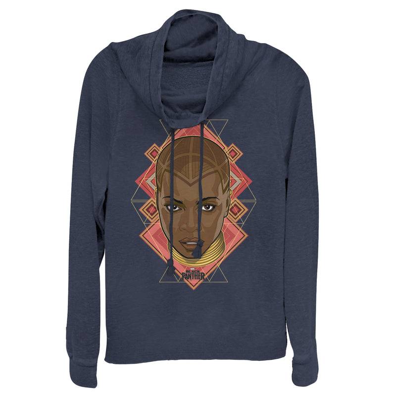 Junior's Marvel Black Panther 2018 Okoye Portrait Cowl Neck Sweatshirt