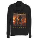 Junior's Marvel Black Panther 2018 Wakanda Forever Cowl Neck Sweatshirt